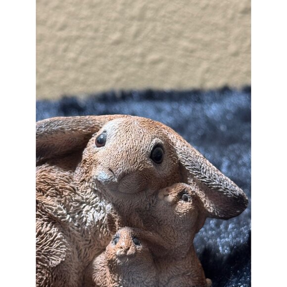 Vintage United Design Ceramic Rabbit Figurine Baby Bunnies Collectible Easter - Picture 2 of 6